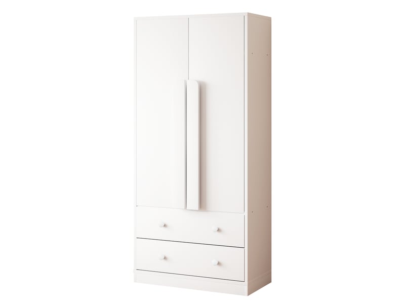  Armoire 2 portes avec 2 tiroirs et compartiment 70 x 40 x 170 cm LDT00307AAK - Conforama B