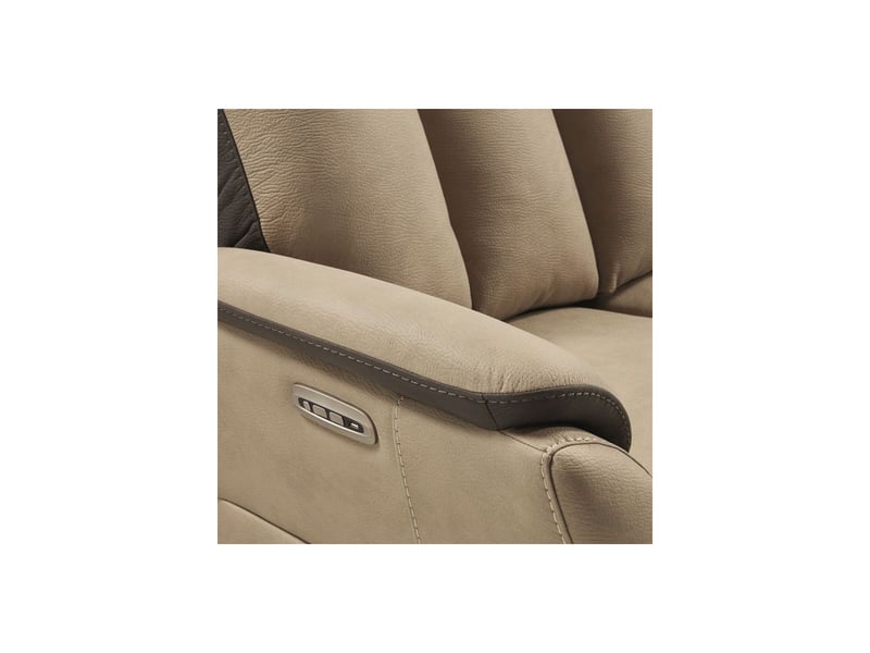  Canapé 2 places relax électrique new nobuck beige et gris foncé - odeon ODEON - Conforama E