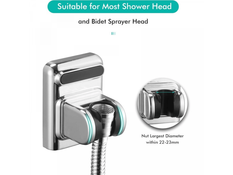  Support pommeau de douche argent support de pommeau de douche, support de pommeau de douche réglable rotation à ventouse solide  - Conforama B