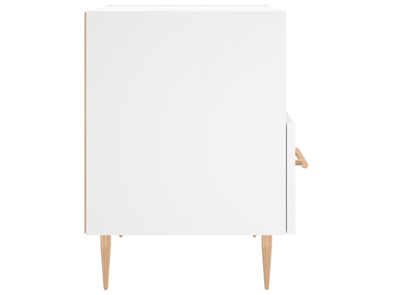 Table de chevet - cabinet de chevet - table de nuit blanc 40x35x47,5 cm bois d’ingénierie  - Conforama D