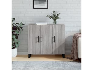 Buffet - bahut - meuble de rangement sonoma gris 90x34x80 cm bois d'ingénierie