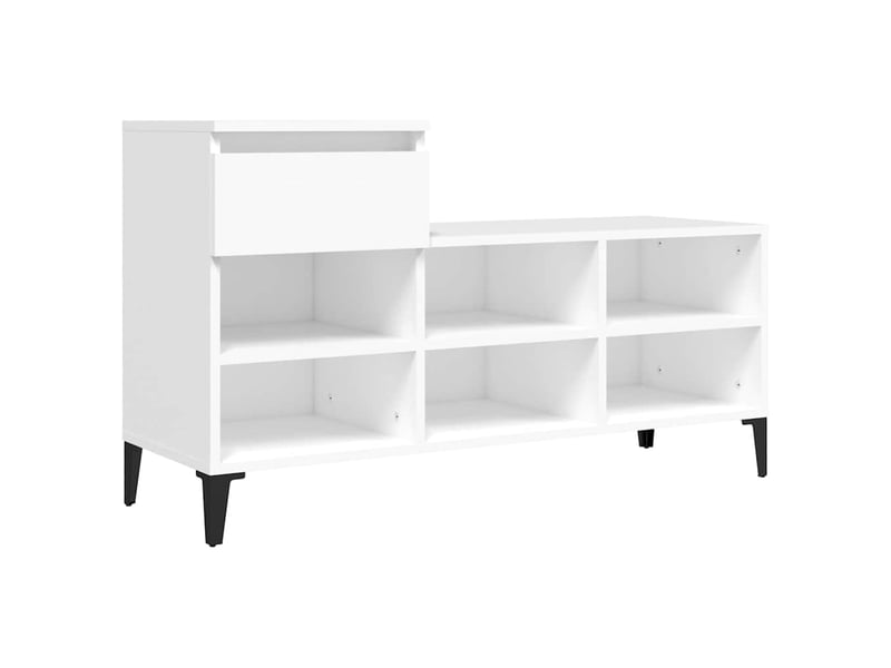  Meuble à chaussure | armoire à chaussures blanc 102x36x60 cm bois d'ingénierie shl6472  - Conforama A