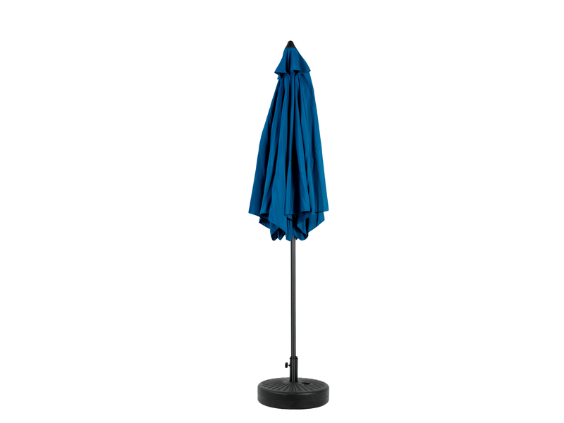 Parapluie extérieur rectangulaire 2,7 m à manivelle double face grande taille - bleu (sans socle) - Conforama C