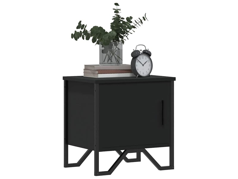  Lot de 2 tables de chevet - cabinet de chevet - table de nuit noir 40 x 30 x 40 cm aggloméré  - Conforama C