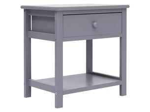Lot de 2 tables de chevet - cabinet de chevet - table de nuit gris 40x29x42 cm bois de paulownia