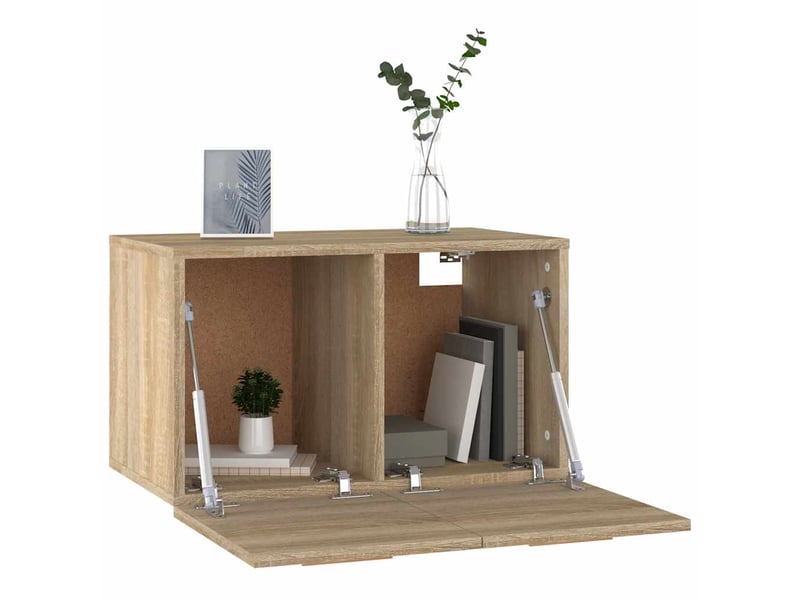  Armoire murale salon chêne sonoma 60x36,5x35cm bois d'ingénierie shl5905  - Conforama D