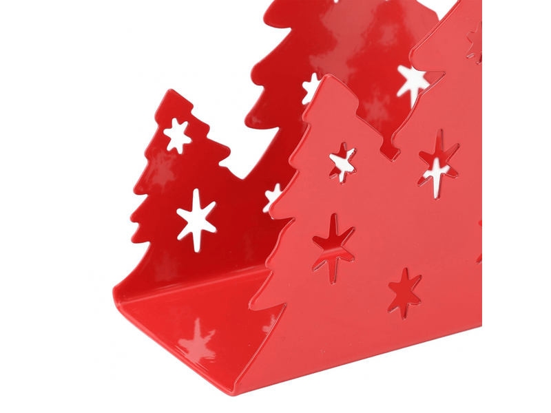 Porte-serviettes en acier inoxydable en forme d'arbre de noël pour décoration de restaurant à domicile (rouge) - Conforama D