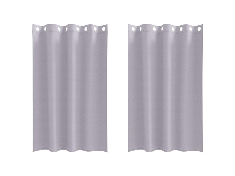  Lot de 2 rideaux occultants, rideaux black-out avec anneaux gris métal 175 x 140 cm cf44649  - Conforama A