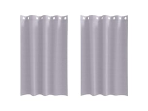 Lot de 2 rideaux occultants, rideaux black-out avec anneaux gris métal 175 x 140 cm cf44649