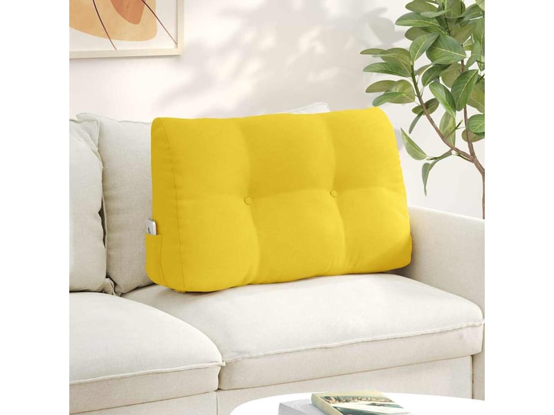 Coussin de dos, coussin de dossier jaune clair 80 x 24 x 50 cm tissu cf54792 - Conforama B