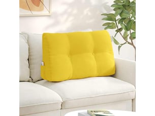 Coussin de dos, coussin de dossier jaune clair 80 x 24 x 50 cm tissu cf54792