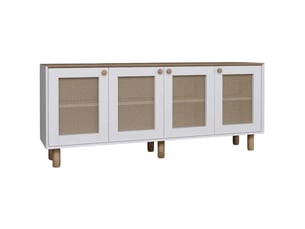 Buffet 4 porte(s) 0 tiroir(s) HANAH HOME - 180 cm coloris blanc