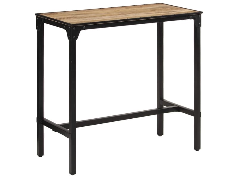 Table de bar 110x55x107 cm bois de manguier massif brut  - Conforama A