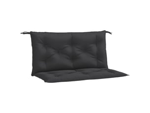 Lot de 2 coussins de banc jardin, coussins d'assise noir 100x50x7 cm tissu oxford cf58730