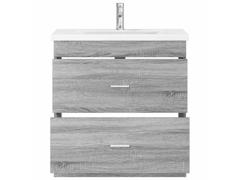 Ensemble de mobilier de salle de bain sonoma gris shl8145 - Conforama C