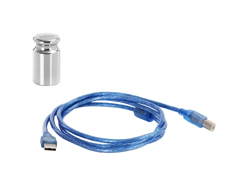  Balance de précision 300 g 0,001 g ø 98 mm écran lcd tactile chambre de protection abs acier inoxydable verre acier galvanisé argenté blanc 14_0008330  - Conforama E