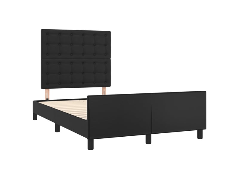  Lit double- lit adulte -  cadre de lit sans matelas noir 120x190 cm similicuir  - Conforama B