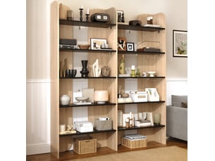 Bibliotheque coloris bicolore <strong>REDOM</strong> <strong></strong> - 25 cm x 160 cm