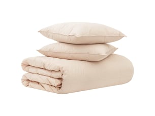 Ensemble de duvet 2 pcs - couette 200 x 200 cm kapok et polyester beige