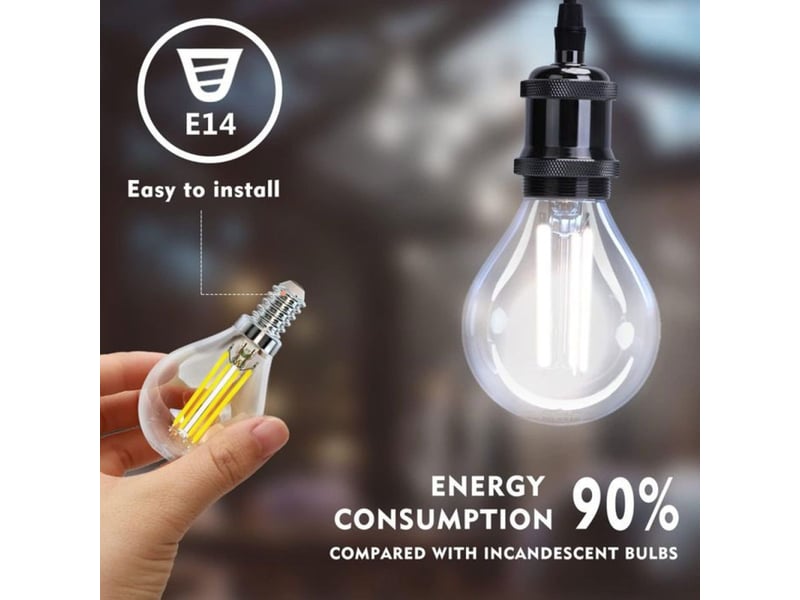  Ampoule led filament e14 g45 4w 2700k 470 lm lot de 5 238073_AABZC58933_6_DROPFR - Conforama C
