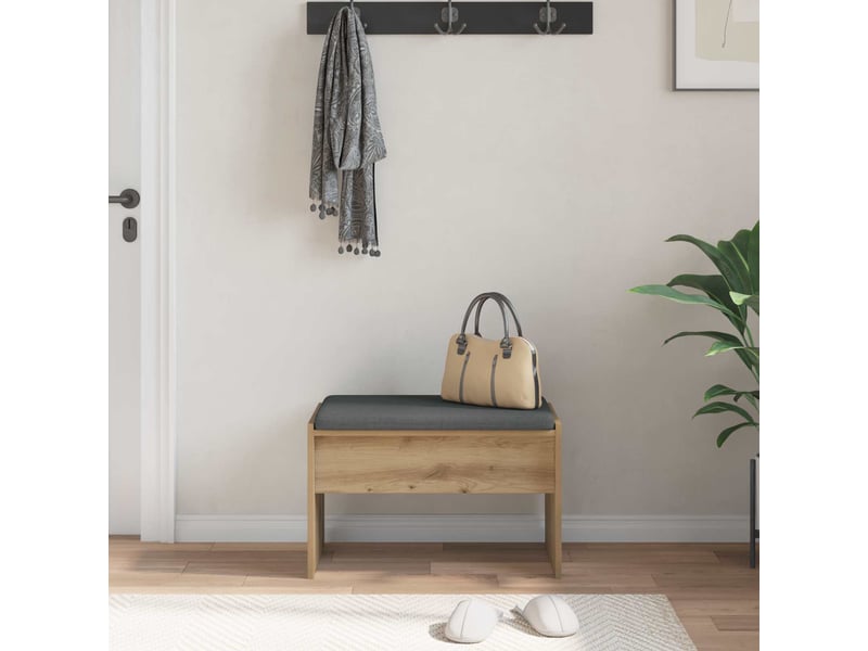  Banc d'entrée, banc interieur chêne artisanal 63x38x40 cm  - Conforama D