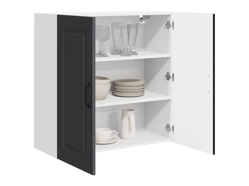  Meuble mural de cuisine | armoire de cuisine noir 80x31x80cm shl865  - Conforama C