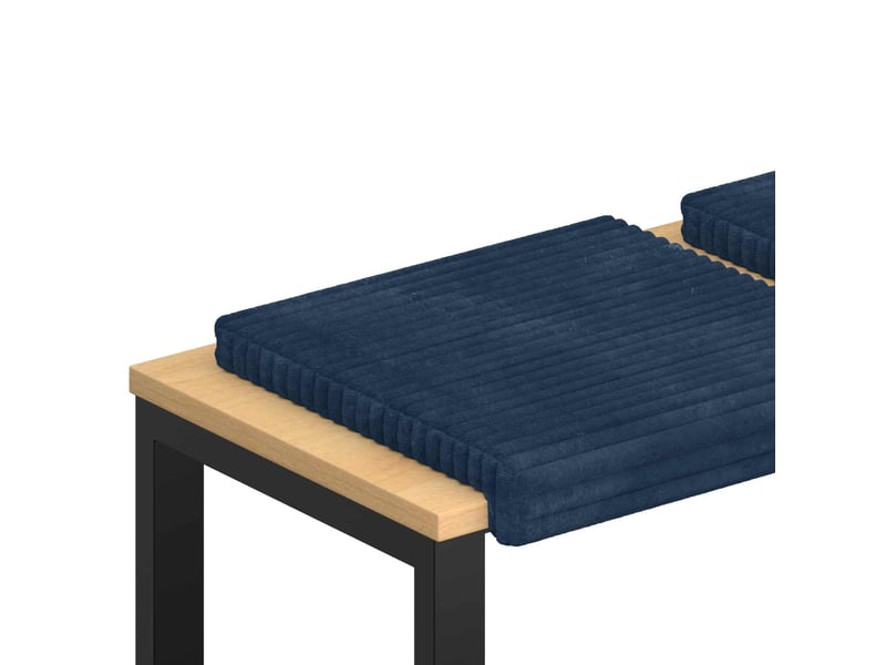 Lot de 2 coussins de banc, coussins d'assise, coussins pour chaisecanapé velours côtelé en peluche bleu marine cf52527  - Conforama A