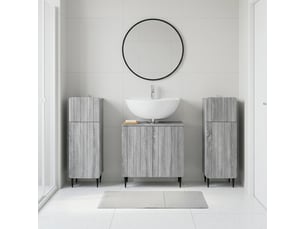 Ensemble de meuble de salle de bain 3 pièces zwolle sonoma gris cf63555