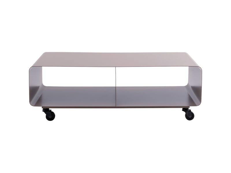  meuble tv lounge à roulettes taupe kare design  - Conforama A