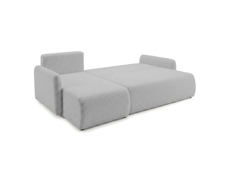  Alya - canapé d'angle convertible et réversible 3 places accoudoirs fins en bouclette  - Conforama C