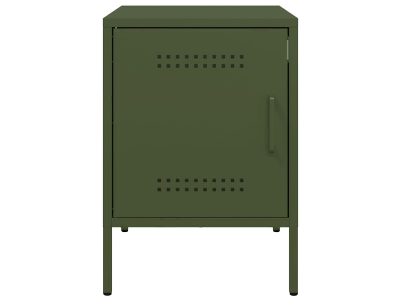  Lot de 2 tables de chevet - cabinet de chevet - table de nuit vert olive 36x39x50,5 cm acier  - Conforama E