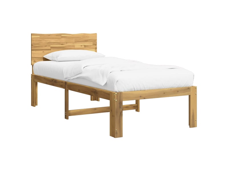 Lit simple- lit adulte -  cadre de lit simple avec tête de lit rostock blanc 80 x 200 cm  - Conforama A