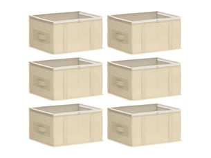 Boîte de rangement avec fenêtre transparente 6 pcs tissu intissé shl34027