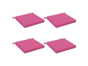 Lot de 4 coussins de siège, coussins d'assise soest 100 % polyester rose cf60485