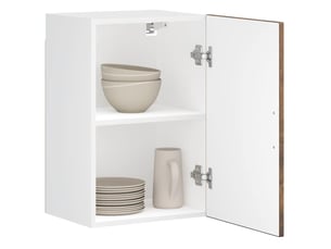 Meuble de rangement, armoire murale de cuisine porto chêne fumé bois d'ingénierie shl381