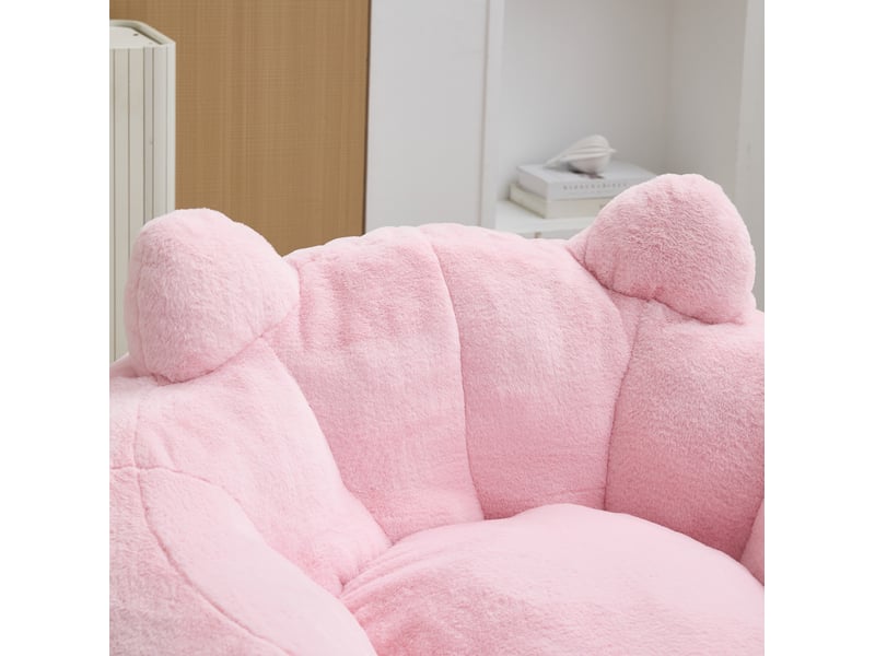  Fauteuil 112x112x77 cm design chat rose  - Conforama D