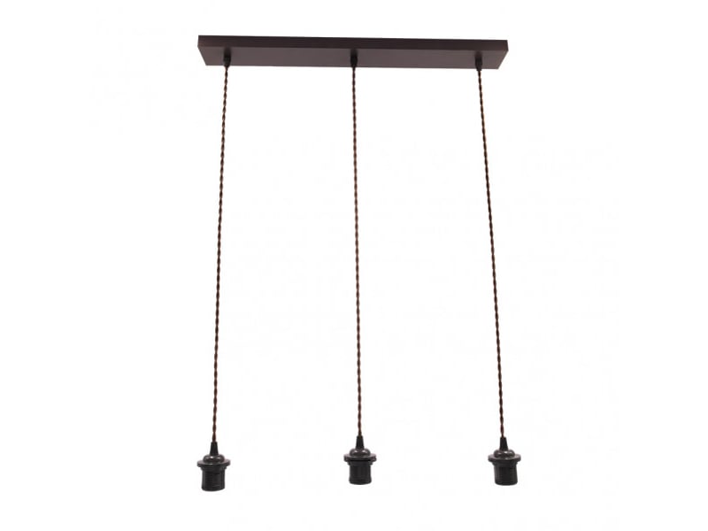  Armature de rampe de plafond fabrilamp nia marron 3 x e27 réglable 15-105 cm 60x6 cm 201293R02 - Conforama A
