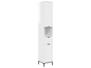 Cabinet de salle de bain, armoire salle de bain blanc brillant 31,5 x 33 x 190 cm cf65249