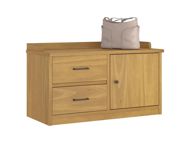  Banc de couloir, banc de rangement sandnes 87x40x50 cm bois de pin massif shl5800  - Conforama D
