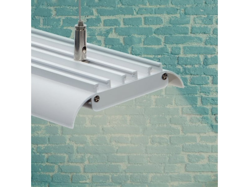  Cloche led industrielle abrila mendel 120 w 20400 lm 5000 k argenté 7 x 10 x 118 cm A14051256S - Conforama E