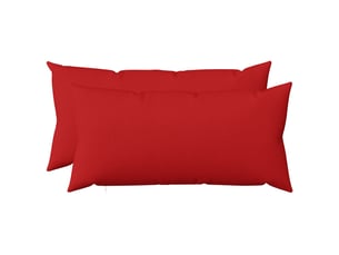 Lot de 2 coussins avec oreiller, coussins décoratifs heerlen rouge tissu cf50318
