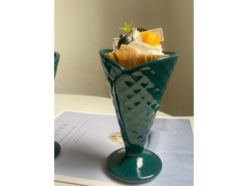  Coupe à glace, vert émeraude, 220 ml  - Conforama D