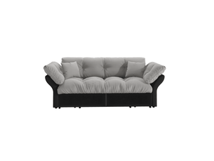 Canapé-lit convertible 3-en-1 190x85x91 cm velours gris clair