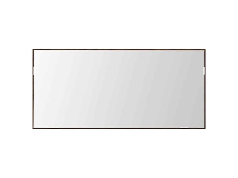  Miroir de salle de bain, miroir de toilette chêne marron 80 x 37 cm verre et bois ingénierie cf62659  - Conforama E