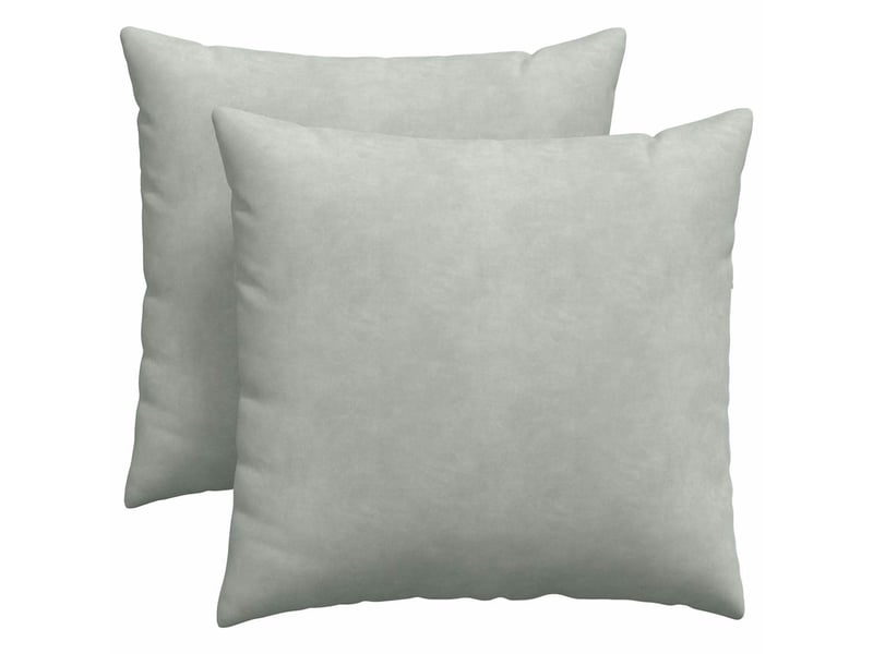 Lot de 2 coussins de canapé, coussins décoratifs gris clair 45 x 45 cm cf59065 - Conforama A