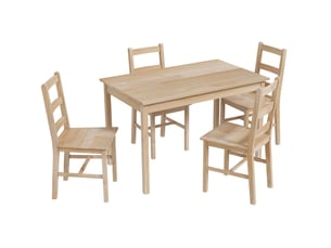 Ensemble table rectangulaire 0 banc(s) 4 chaise(s) 0 tabouret(s) inclu(s) HAUSS SPOLE