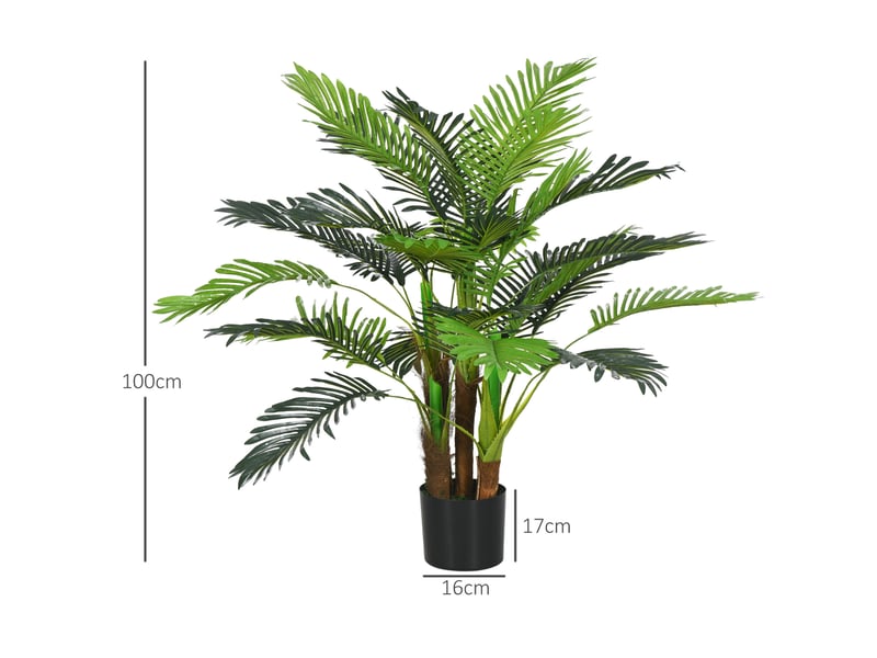  Palmier artificiel 100 cm 27 branches vert  - Conforama E