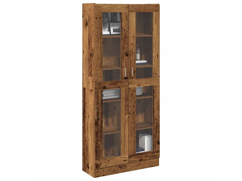  Buffet haut, meuble de rangement vieux bois 82,5x30,5x185 cm bois d'ingénierie  - Conforama B