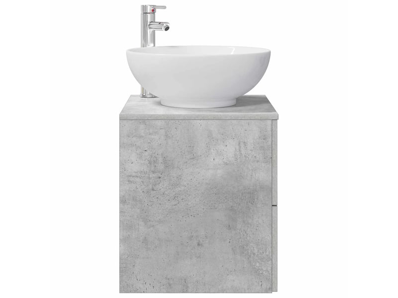  Vanité de lavabo mural, meuble de rangement gris béton 49.5x44.5x66.5 cm  - Conforama D