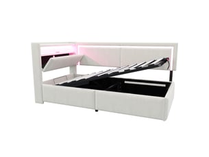 Lit banquette 90x200 cm <strong></strong>  <strong></strong> coloris beige